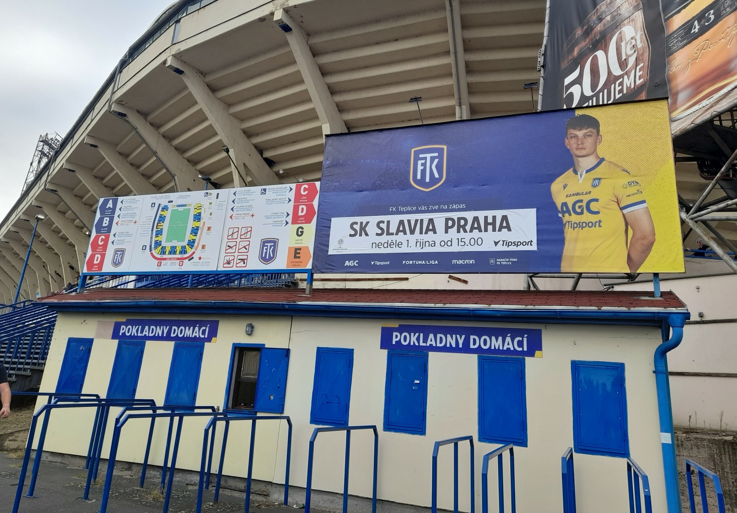 Stadion Na Stínadlech v Teplicích.